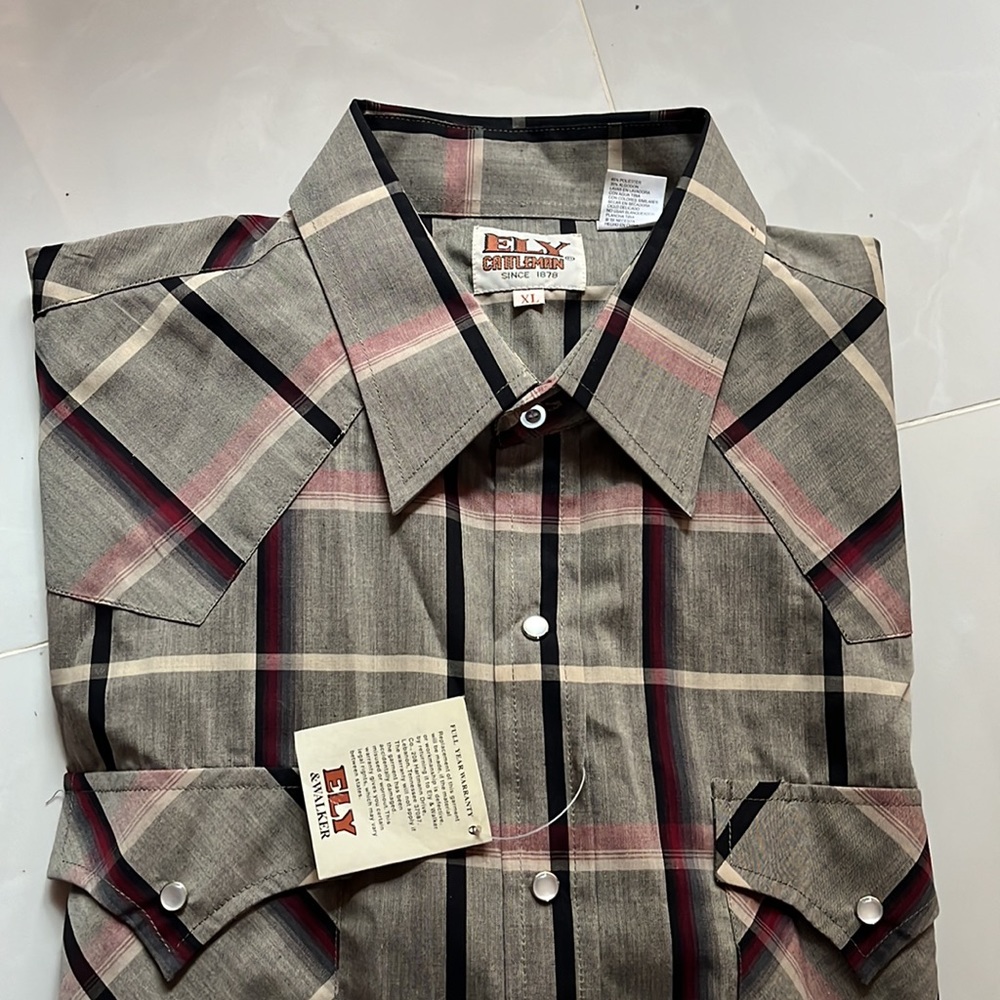 Ely Cattleman Pearl Snap Western Cowboy Shirt - NWT